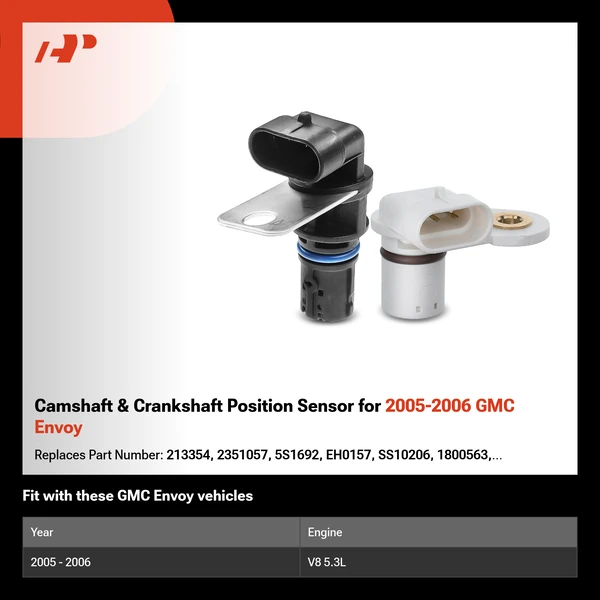Camshaft & Crankshaft Position Sensor for 2005-2006 GMC Envoy