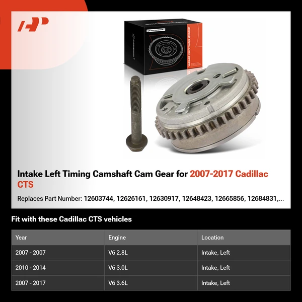 Intake Left Timing Camshaft Cam Gear for 2007-2017 Cadillac CTS