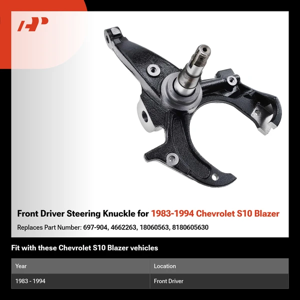 Front Driver Steering Knuckle for 1983-1994 Chevrolet S10 Blazer