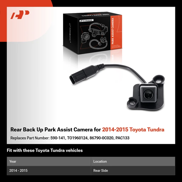 Rear Back Up Park Assist Camera for 2014-2015 Toyota Tundra
