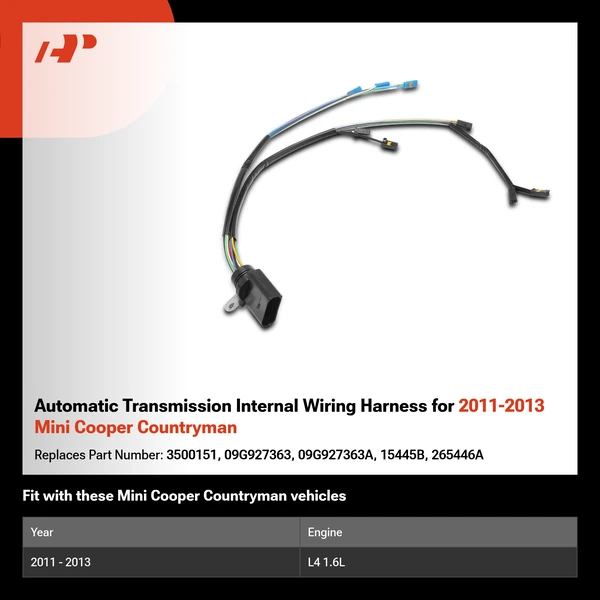 Automatic Transmission Internal Wiring Harness for 2011-2013 Mini Cooper Countryman