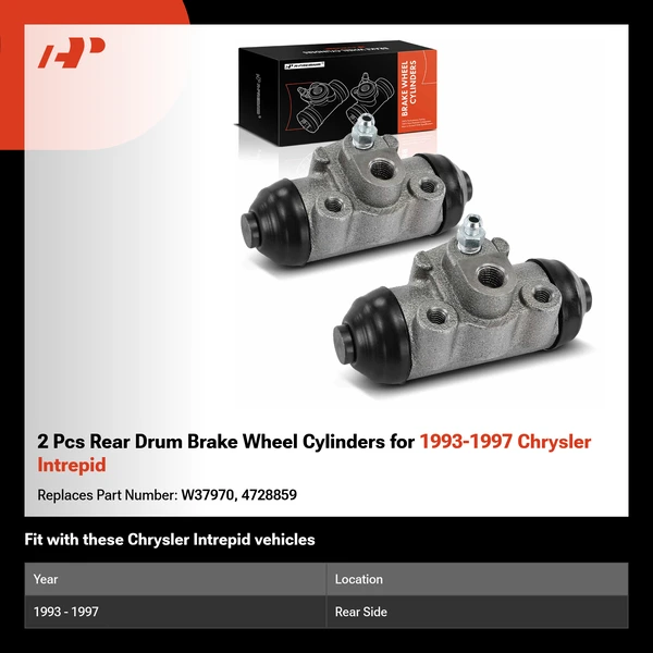 2 Pcs Rear Drum Brake Wheel Cylinders for 1993-1997 Chrysler Intrepid