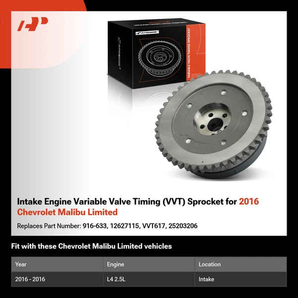 Intake Engine Variable Valve Timing (VVT) Sprocket for 2016 Chevrolet Malibu Limited