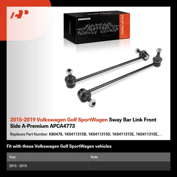 2015-2019 Volkswagen Golf SportWagen Sway Bar Link Front Side A-Premium APCA4773