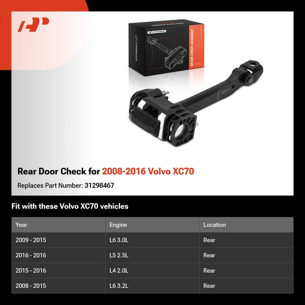 Rear Door Check for 2008-2016 Volvo XC70