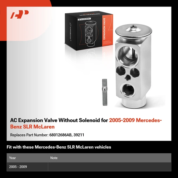 AC Expansion Valve Without Solenoid for 2005-2009 Mercedes-Benz SLR McLaren