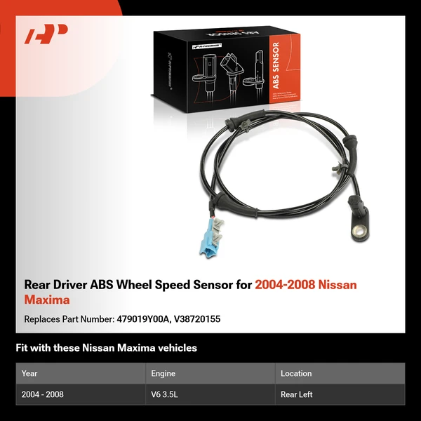 Rear Driver ABS Wheel Speed Sensor for 2004-2008 Nissan Maxima