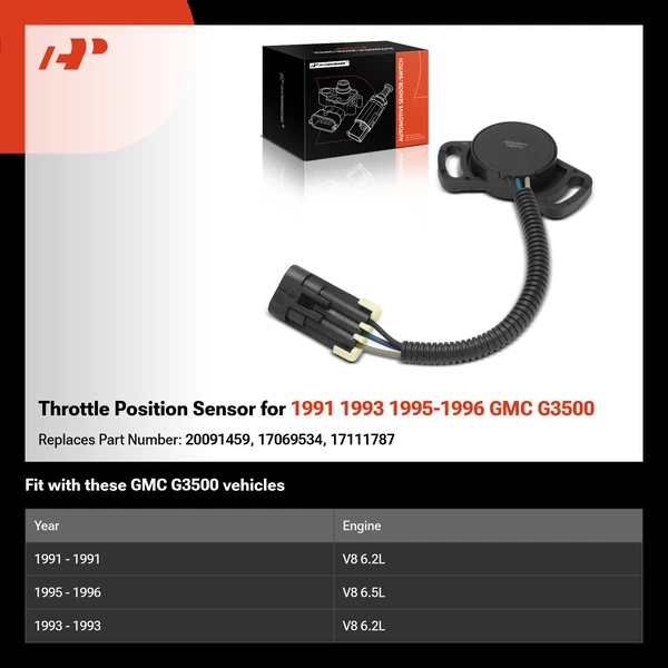 Throttle Position Sensor for 1991 1993 1995-1996 GMC G3500