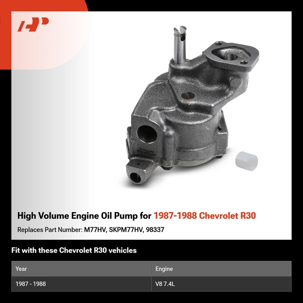 High Volume Engine Oil Pump for 1987-1988 Chevrolet R30