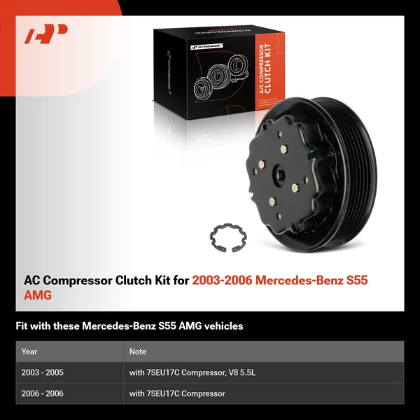 AC Compressor Clutch Kit for 2003-2006 Mercedes-Benz S55 AMG