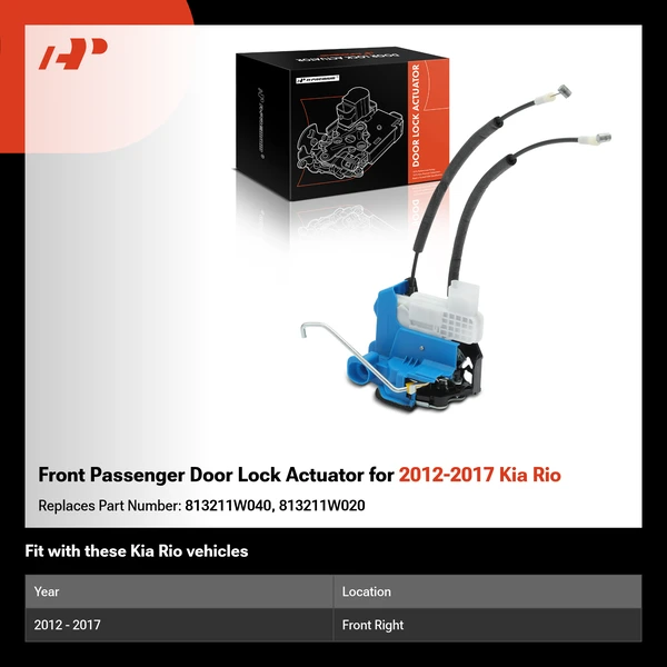 Front Passenger Door Lock Actuator for 2012-2017 Kia Rio