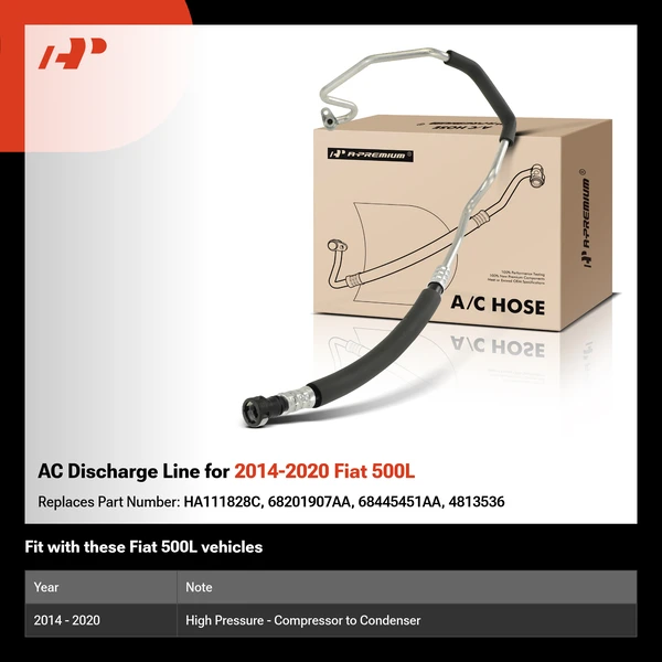 AC Discharge Line for 2014-2020 Fiat 500L