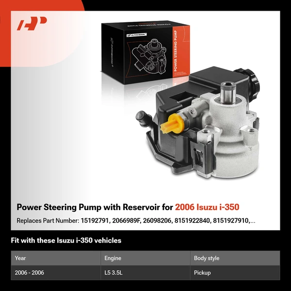 Power Steering Pump with Reservoir for 2006 Isuzu i-350