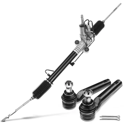 3 Pcs Rack and Pinion & Tie Rod End Kit