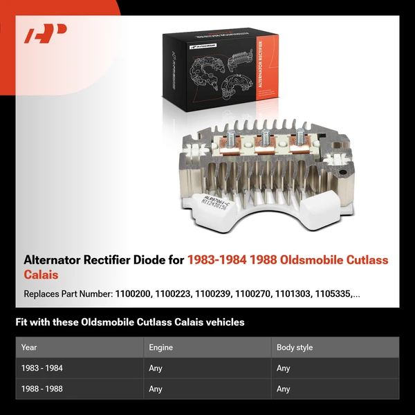 Alternator Rectifier Diode for 1983-1984 1988 Oldsmobile Cutlass Calais