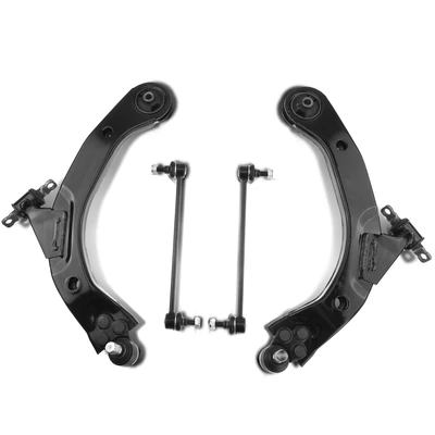 4 Pcs Front Control Arm with Ball Joint Stabilizer Bar End Link