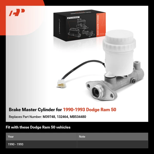 Brake Master Cylinder for 1990-1993 Dodge Ram 50