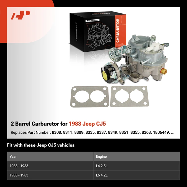 2 Barrel Carburetor for 1983 Jeep CJ5