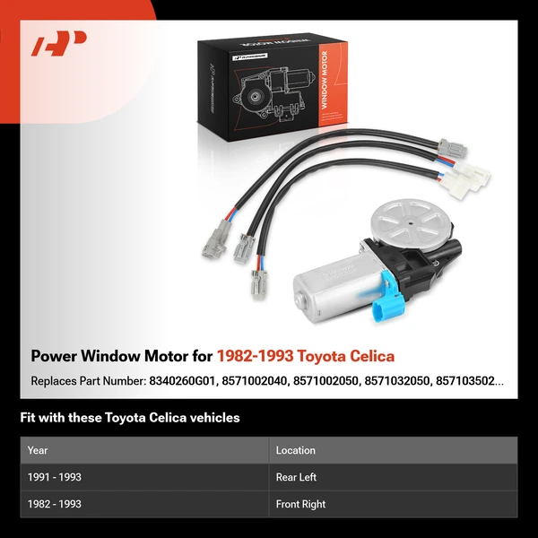 Power Window Motor for 1982-1993 Toyota Celica