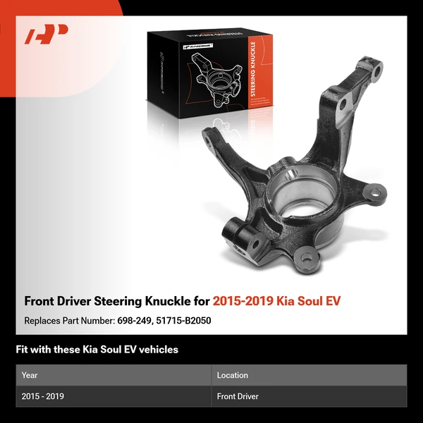 Front Driver Steering Knuckle for 2015-2019 Kia Soul EV