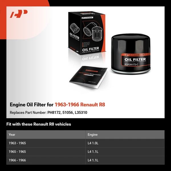 Engine Oil Filter for 1963-1966 Renault R8