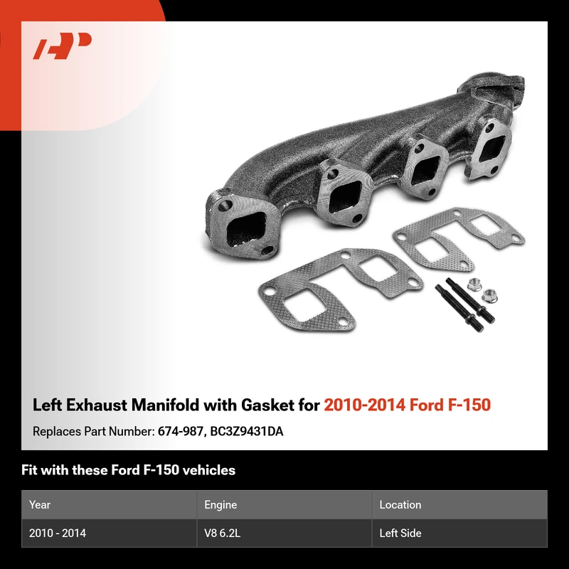 Left Exhaust Manifold with Gasket for 2010-2014 Ford F-150