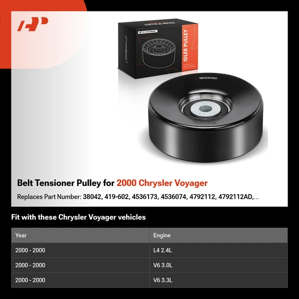 Belt Tensioner Pulley for 2000 Chrysler Voyager
