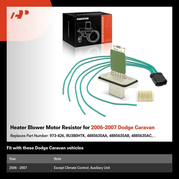 Heater Blower Motor Resistor for 2006-2007 Dodge Caravan