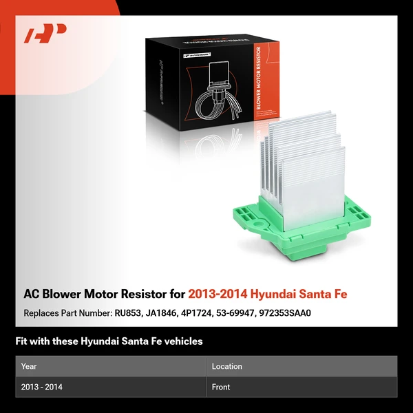 AC Blower Motor Resistor for 2013-2014 Hyundai Santa Fe