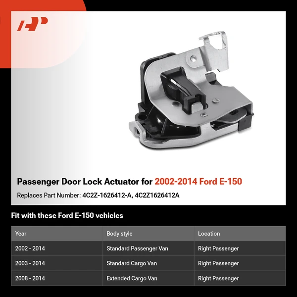 Passenger Door Lock Actuator for 2002-2014 Ford E-150