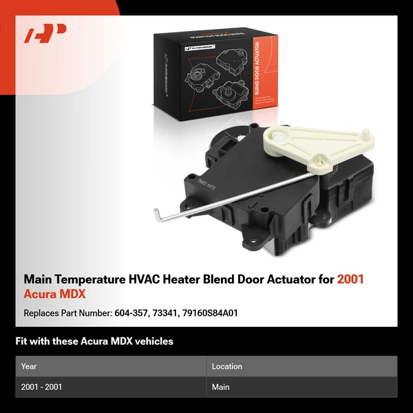 Main Temperature HVAC Heater Blend Door Actuator for 2001 Acura MDX