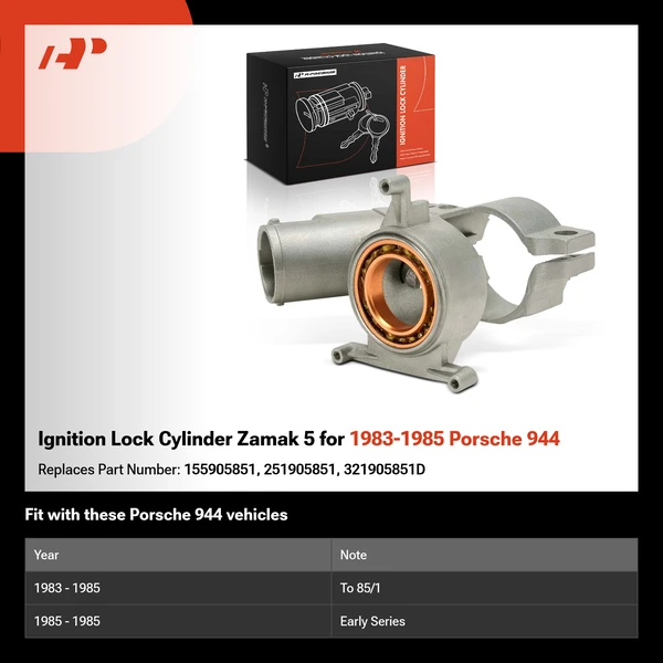 Ignition Lock Cylinder Zamak 5 for 1983-1985 Porsche 944