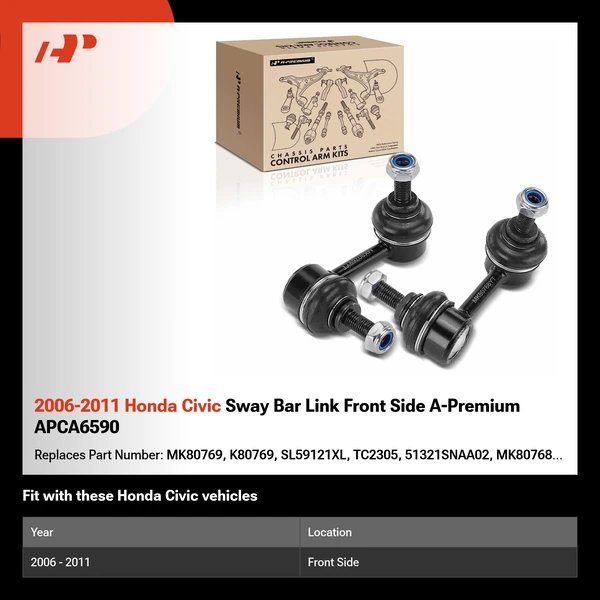 2006-2011 Honda Civic Sway Bar Link Front Side A-Premium APCA6590