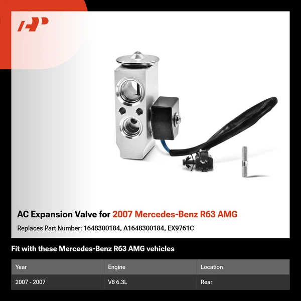 AC Expansion Valve for 2007 Mercedes-Benz R63 AMG