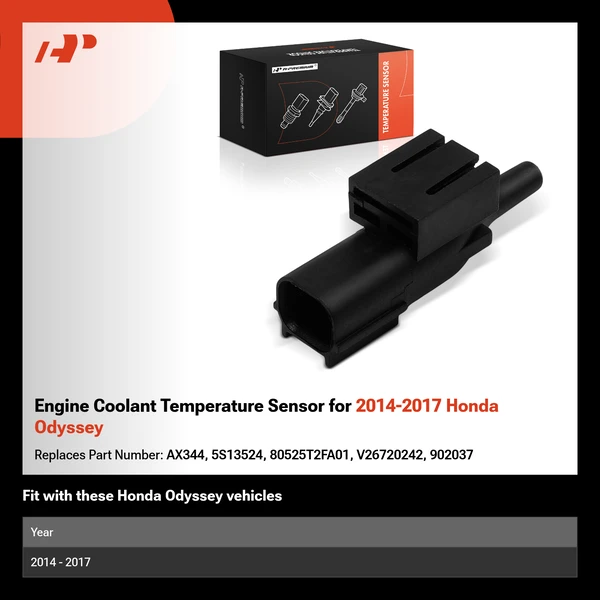 Engine Coolant Temperature Sensor for 2014-2017 Honda Odyssey