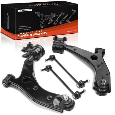 4 Pcs Front Control Arm with Ball Joint Sway Bar Link