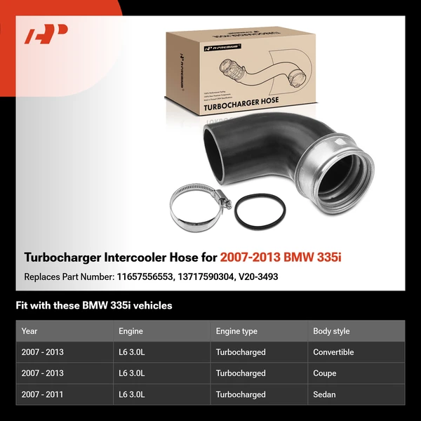 Turbocharger Intercooler Hose for 2007-2013 BMW 335i