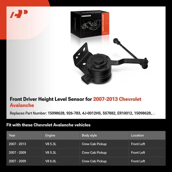 Front Driver Height Level Sensor for 2007-2013 Chevrolet Avalanche