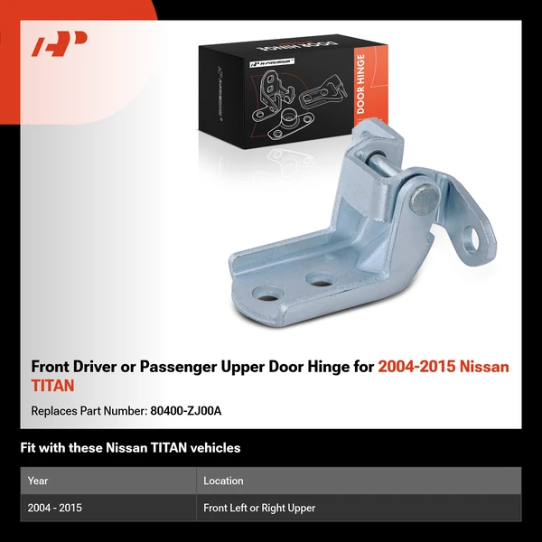 Front Driver or Passenger Upper Door Hinge for 2004-2015 Nissan TITAN