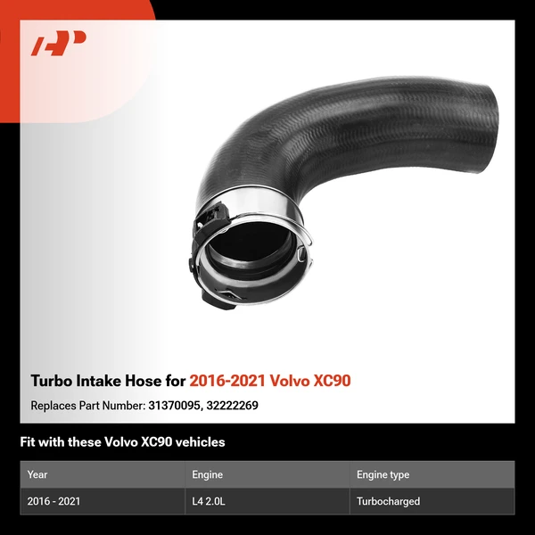 Turbo Intake Hose for 2016-2021 Volvo XC90