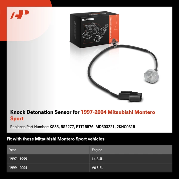 Knock Detonation Sensor for 1997-2004 Mitsubishi Montero Sport