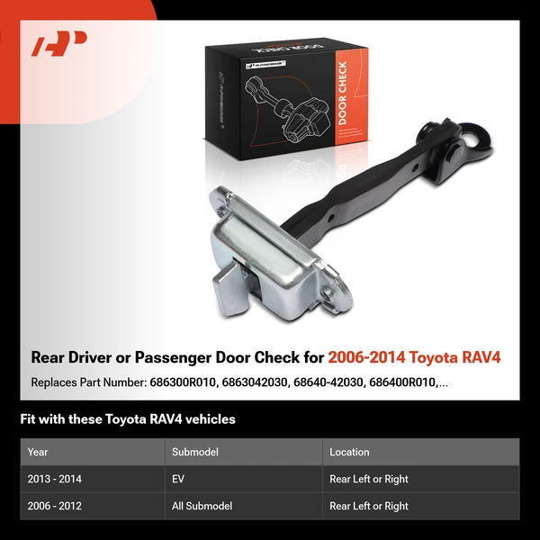 Rear Driver or Passenger Door Check for 2006-2014 Toyota RAV4