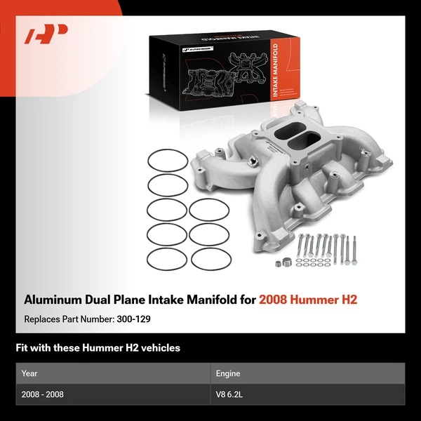 Aluminum Dual Plane Intake Manifold for 2008 Hummer H2