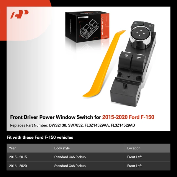 Front Driver Power Window Switch for 2015-2020 Ford F-150
