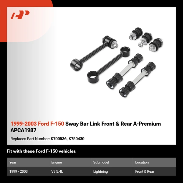 1999-2003 Ford F-150 Sway Bar Link Front & Rear A-Premium APCA1987