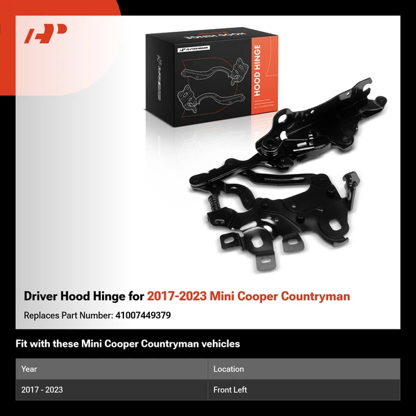 Driver Hood Hinge for 2017-2023 Mini Cooper Countryman