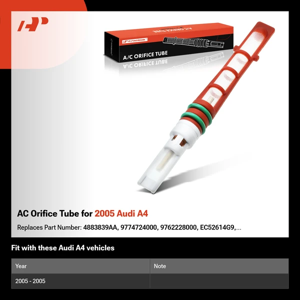 AC Orifice Tube for 2005 Audi A4