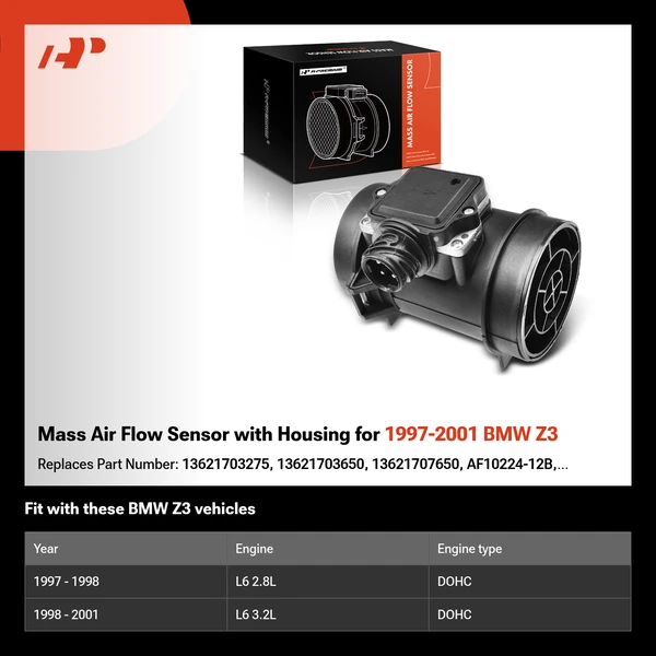 Mass Air Flow Sensor with Housing for 1997-2001 BMW Z3