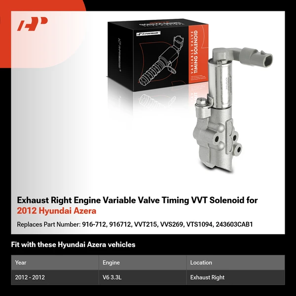 Exhaust Right Engine Variable Valve Timing VVT Solenoid for 2012 Hyundai Azera