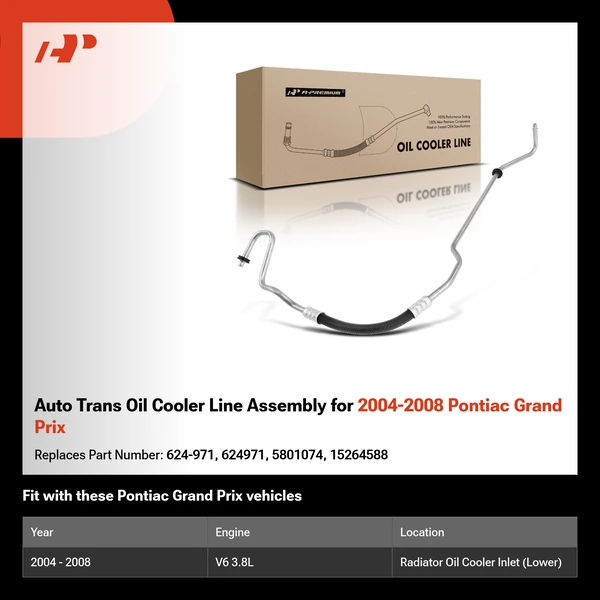 Auto Trans Oil Cooler Line Assembly for 2004-2008 Pontiac Grand Prix